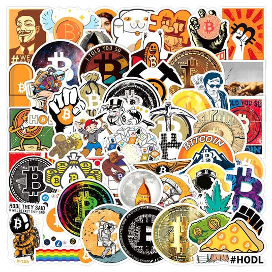 Bitcoin and Dogecoin Stickers Pack - Famous and Waterproof Bundle-GraffitiWallArt