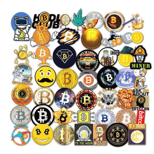 Bitcoin and Dogecoin Stickers Pack - Famous and Waterproof Bundle-GraffitiWallArt