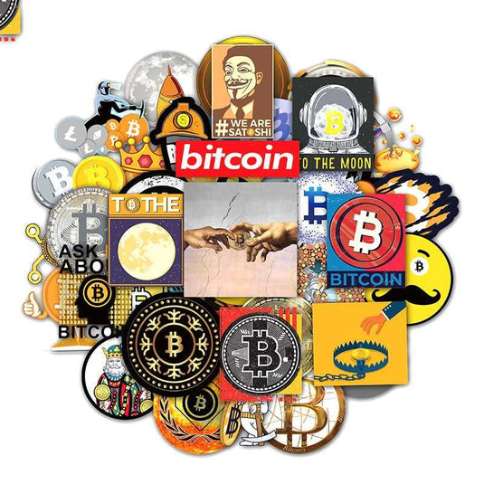 Bitcoin and Dogecoin Stickers Pack - Famous and Waterproof Bundle-GraffitiWallArt