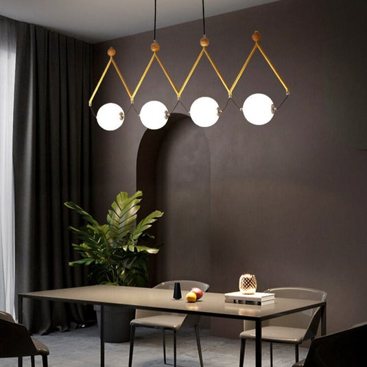 Black and Gold Globe LED - Glass Balls Hanging Light-GraffitiWallArt