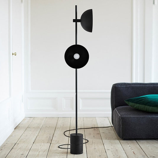 Black Heavy Standing Lamp: Durable Design and Elegant Style-GraffitiWallArt