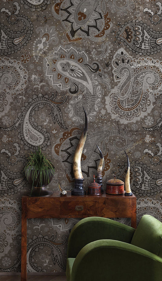 Bohemian Peaks Wallpaper Mural-GraffitiWallArt