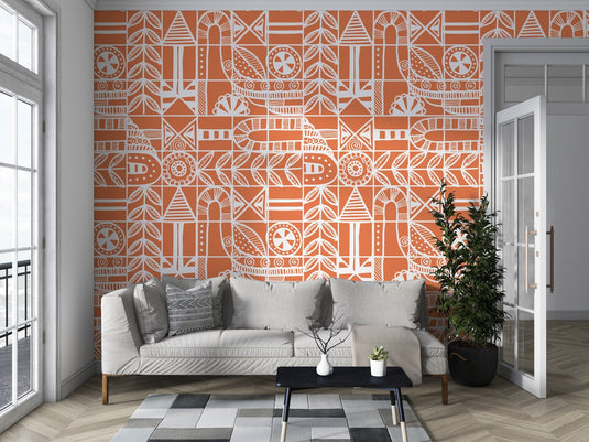 Bohemian Wallpaper Mural: Create Artistic Spaces-GraffitiWallArt