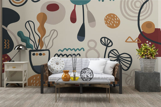 Boho Wallpaper Mural – Transform Your Space with Boho Vibes-GraffitiWallArt