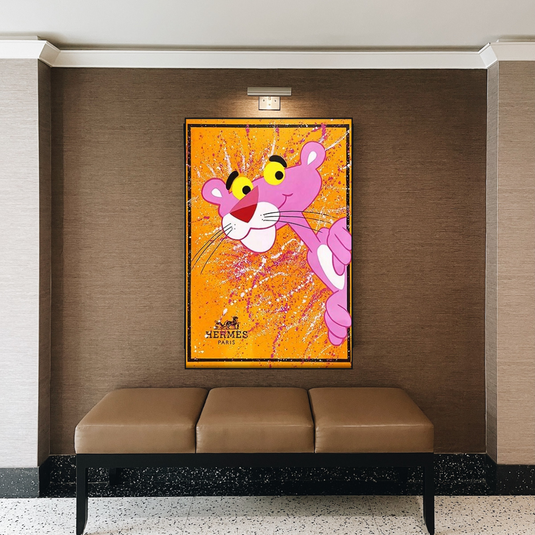 Bold and Playful - Pink Panther Poster Art-GraffitiWallArt