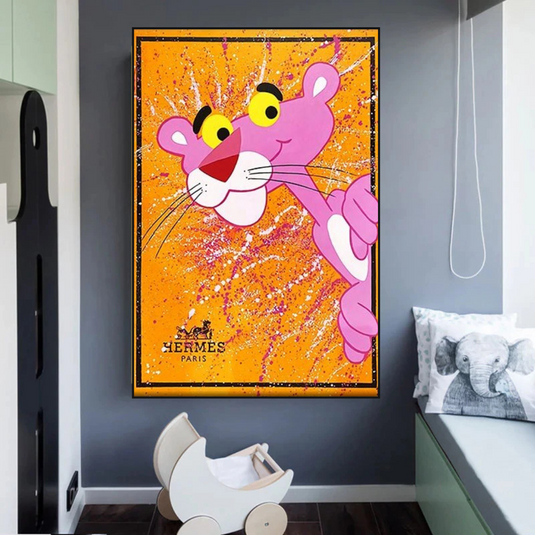 Bold and Playful - Pink Panther Poster Art-GraffitiWallArt