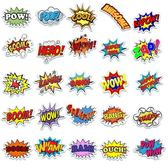 Boom Bam Stickers Pack: Express Your Style-GraffitiWallArt