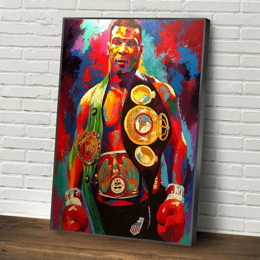 Boxing Champion Tyson Canvas Wall Art-GraffitiWallArt