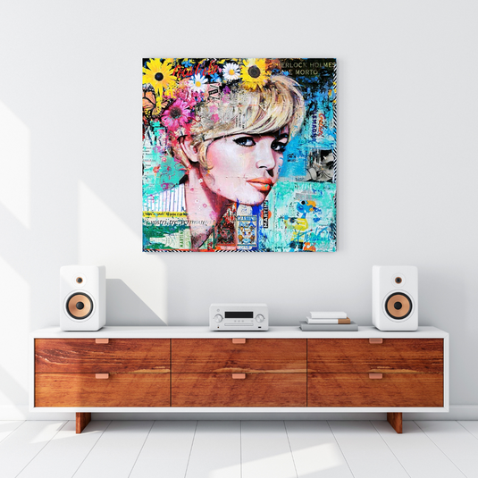 Brigitte Bardot Pop Art Canvas Wall Art - Revamp your office space-GraffitiWallArt