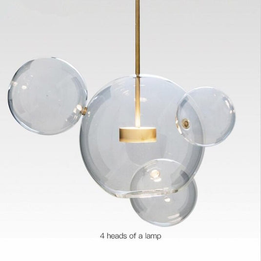 Bubbles Chandelier: Sparkling Light Fixture-GraffitiWallArt