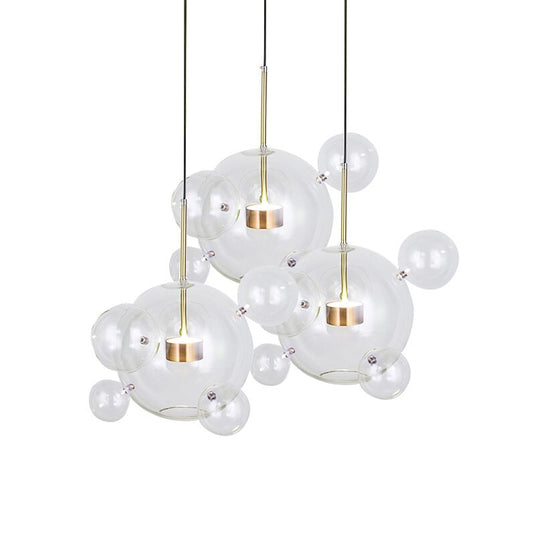 Bubbles Chandelier: Sparkling Light Fixture-GraffitiWallArt