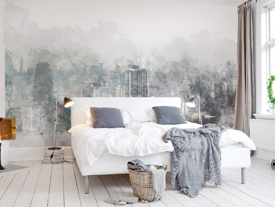 Buildings Abstract Art Wallpaper Murals-GraffitiWallArt