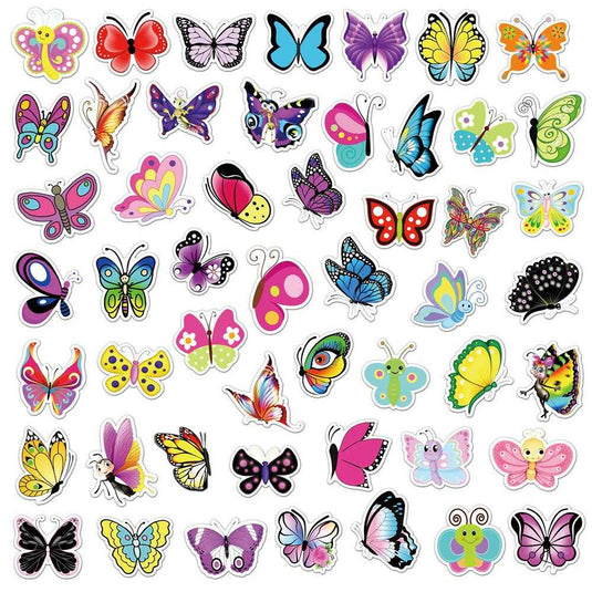 Bundle of Beautiful Butterfly Waterproof Stickers-GraffitiWallArt