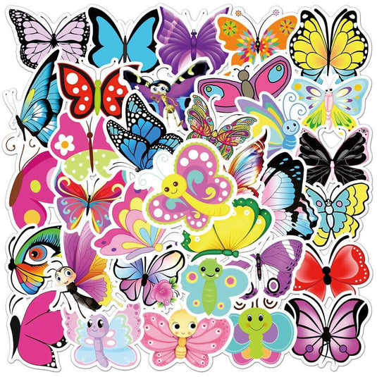 Bundle of Beautiful Butterfly Waterproof Stickers-GraffitiWallArt