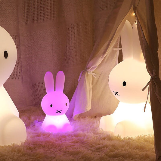 Bunny Rabbit Lamp Cute LED Table Lamp for Kids Room-GraffitiWallArt