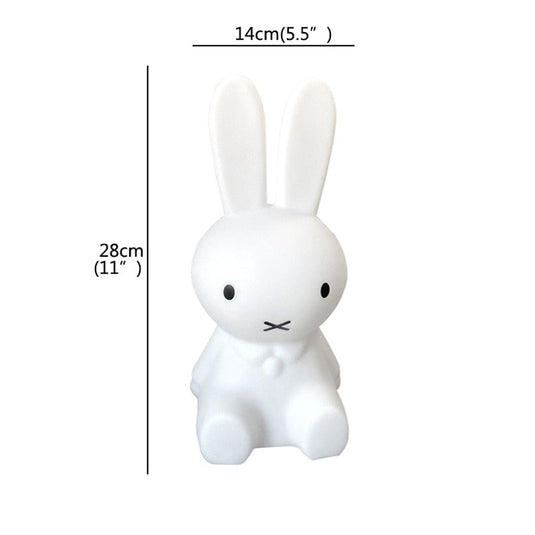 Bunny Rabbit Lamp Cute LED Table Lamp for Kids Room-GraffitiWallArt