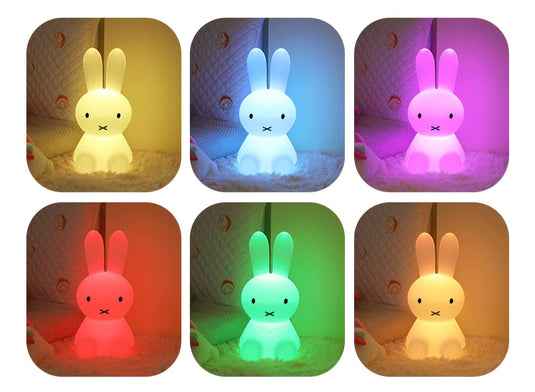 Bunny Rabbit Lamp Cute LED Table Lamp for Kids Room-GraffitiWallArt