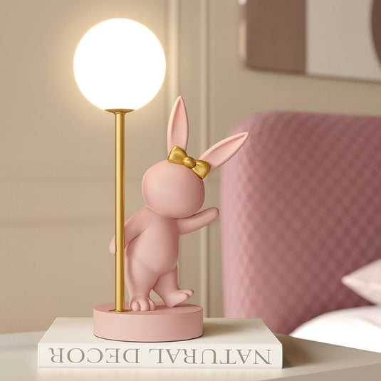 Bunny Rabbit Table Lamp for Kids Room-GraffitiWallArt