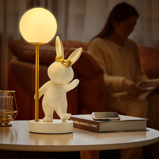 Bunny Rabbit Table Lamp for Kids Room-GraffitiWallArt