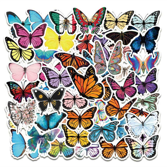 Butterfly Stickers Pack: Colorful and Versatile-GraffitiWallArt