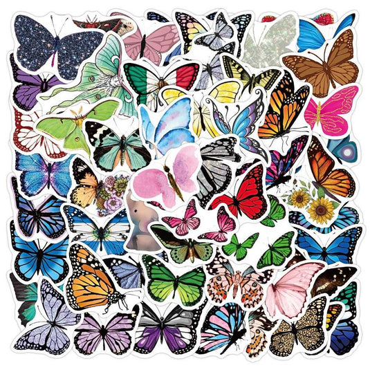 Butterfly Stickers Pack: Colorful and Versatile-GraffitiWallArt