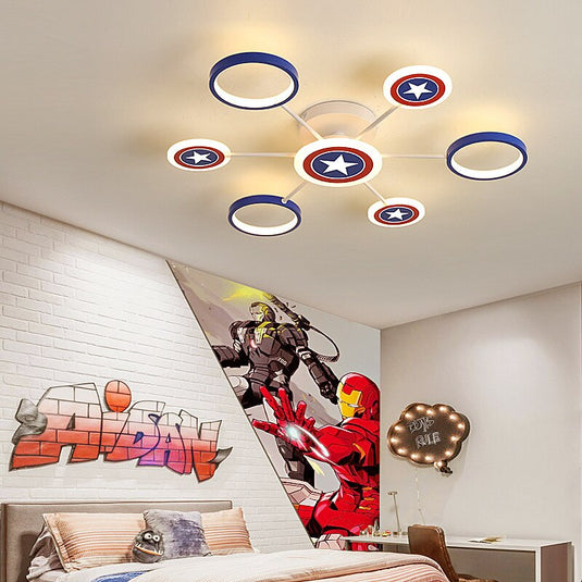 Captain America Kids Lighting Chandelier-GraffitiWallArt