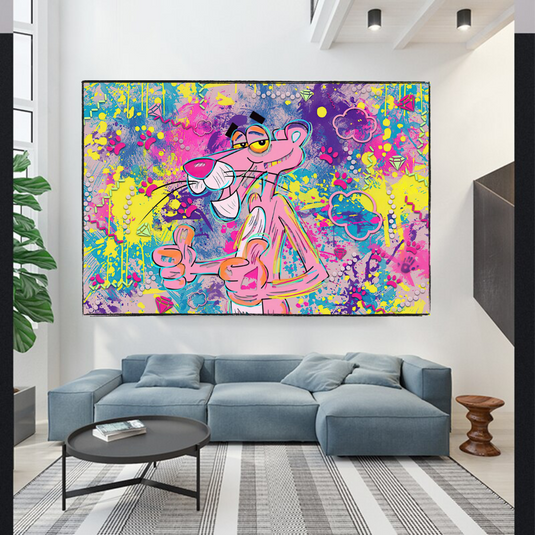 Captivating Cartoon Art - Pink Panther Poster-GraffitiWallArt