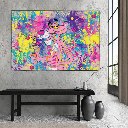 Captivating Cartoon Art - Pink Panther Poster-GraffitiWallArt