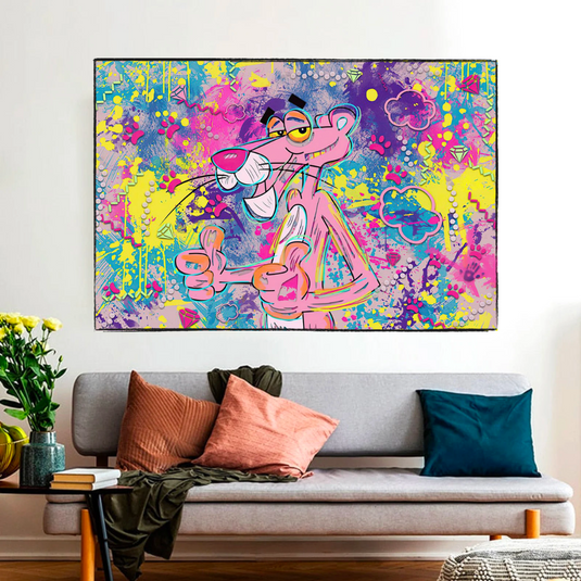 Captivating Cartoon Art - Pink Panther Poster-GraffitiWallArt