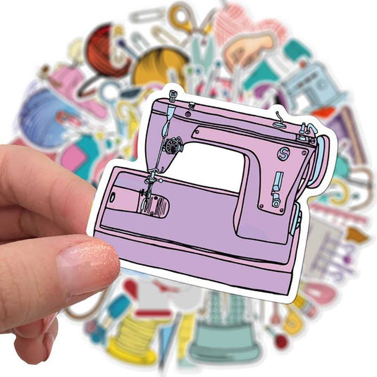 Cartoon Sewing Machine Stickers-GraffitiWallArt