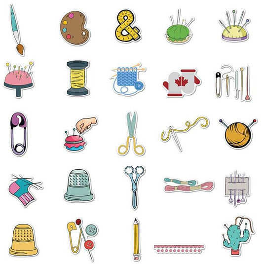 Cartoon Sewing Machine Stickers-GraffitiWallArt