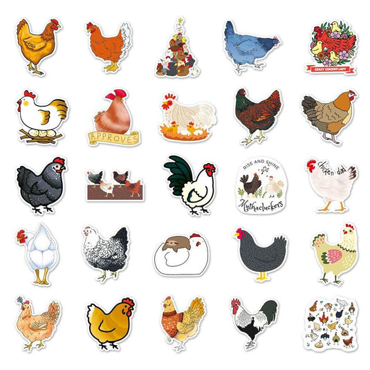 Chicken Stickers Pack - Famous Waterproof Bundle-GraffitiWallArt