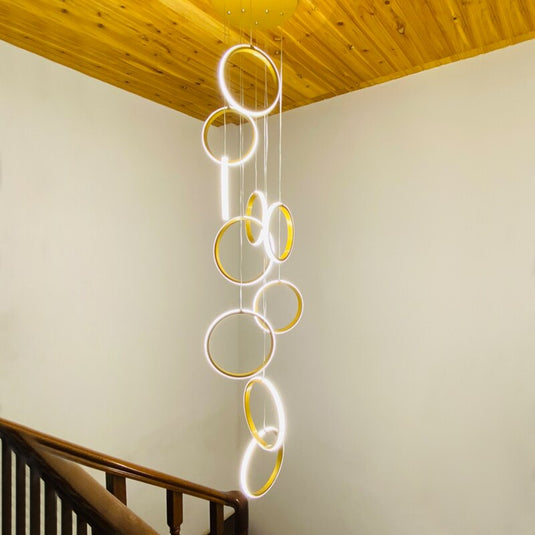 Circle Mingle LED Chandelier Light-GraffitiWallArt