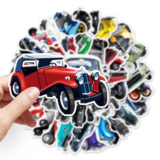 Classic Cars Stickers Pack - Famous and Waterproof Bundle-GraffitiWallArt