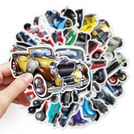 Classic Cars Stickers Pack - Famous and Waterproof Bundle-GraffitiWallArt