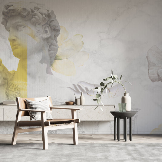 Cloud Angel Wallpaper Mural - Transform Your Space-GraffitiWallArt