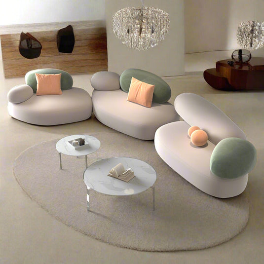 Cloud Puff Designer Sofa Set: Show-Stopping Furniture-GraffitiWallArt