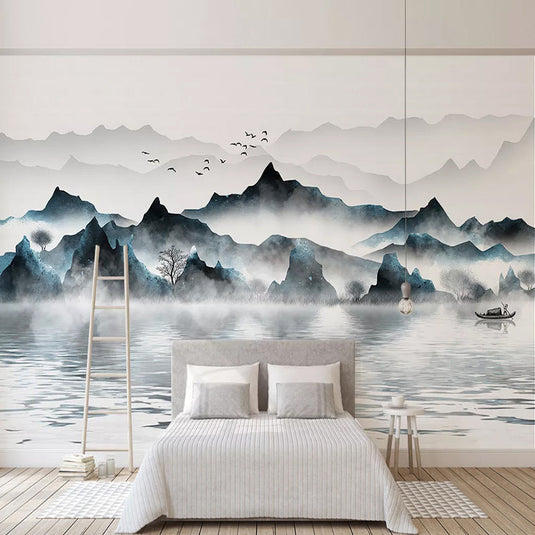 Cloudy Morning Wallpaper - Discover Serene Landscapes-GraffitiWallArt