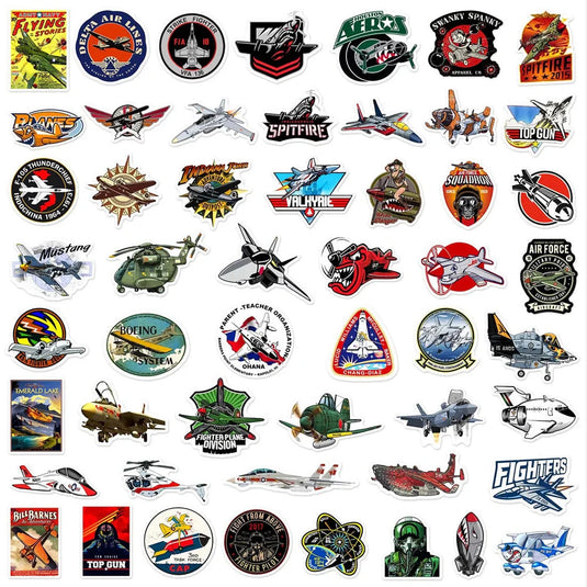 Combat Aircraft Pilot Stickers Pack-GraffitiWallArt