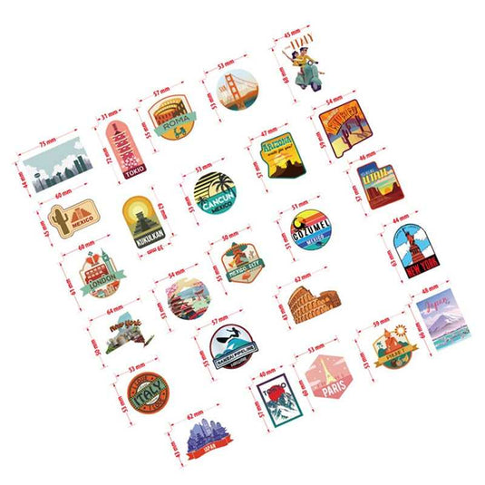 Countries Famous Buildings Stickers Pack – Iconic Landmarks-GraffitiWallArt