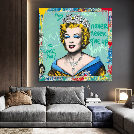 Crowned: Marilyn Pop Art - Discover the Iconic Piece-GraffitiWallArt