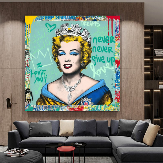 Crowned: Marilyn Pop Art - Discover the Iconic Piece-GraffitiWallArt