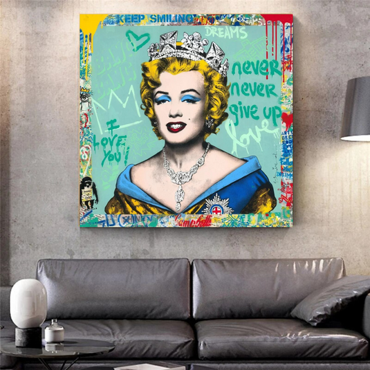 Crowned: Marilyn Pop Art - Discover the Iconic Piece-GraffitiWallArt