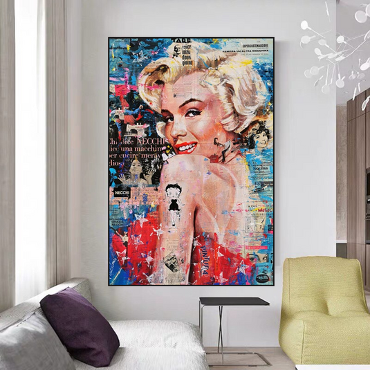 Crowned - Marilyn Pop Art: Expression of Iconic Beauty-GraffitiWallArt