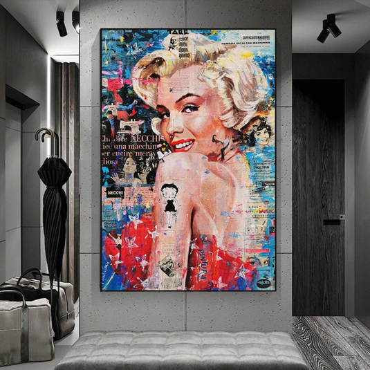 Crowned - Marilyn Pop Art: Expression of Iconic Beauty-GraffitiWallArt