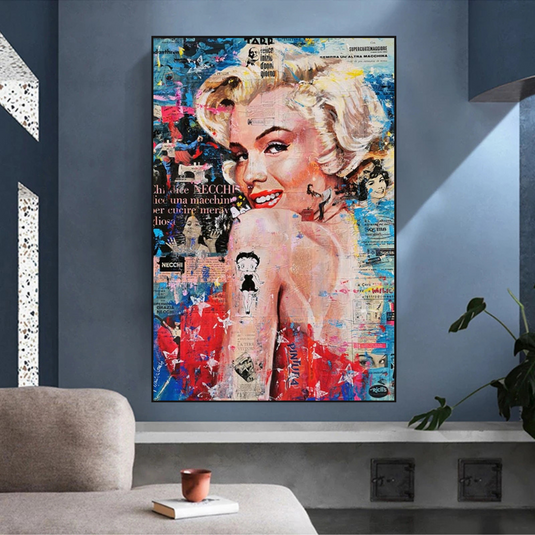 Crowned - Marilyn Pop Art: Expression of Iconic Beauty-GraffitiWallArt