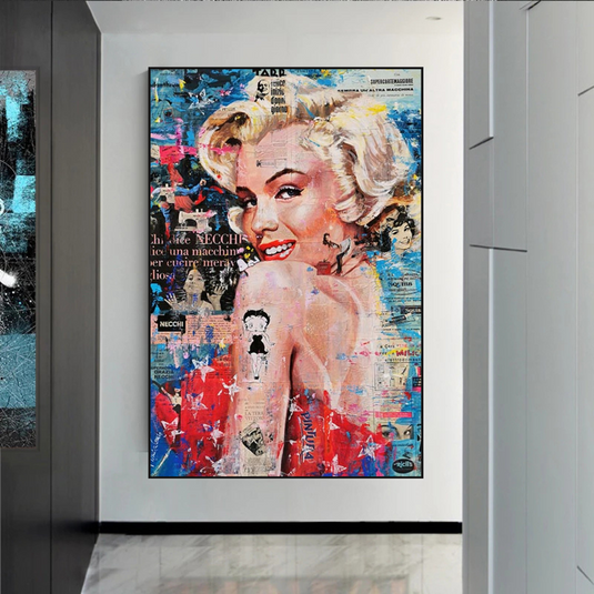 Crowned - Marilyn Pop Art: Expression of Iconic Beauty-GraffitiWallArt