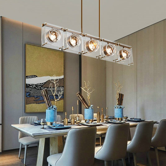 Crystal Balls Chandelier - Kitchen Island Lighting-GraffitiWallArt