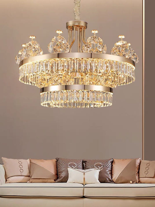 Crystal Ceiling K9 Crystal Grand Chandelier: Elegant Lighting Fixture-GraffitiWallArt