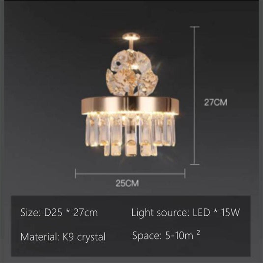 Crystal Ceiling K9 Crystal Grand Chandelier: Elegant Lighting Fixture-GraffitiWallArt